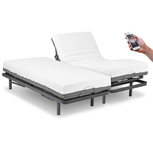 Cama de casamento articulada Erwin e Colchão Elion